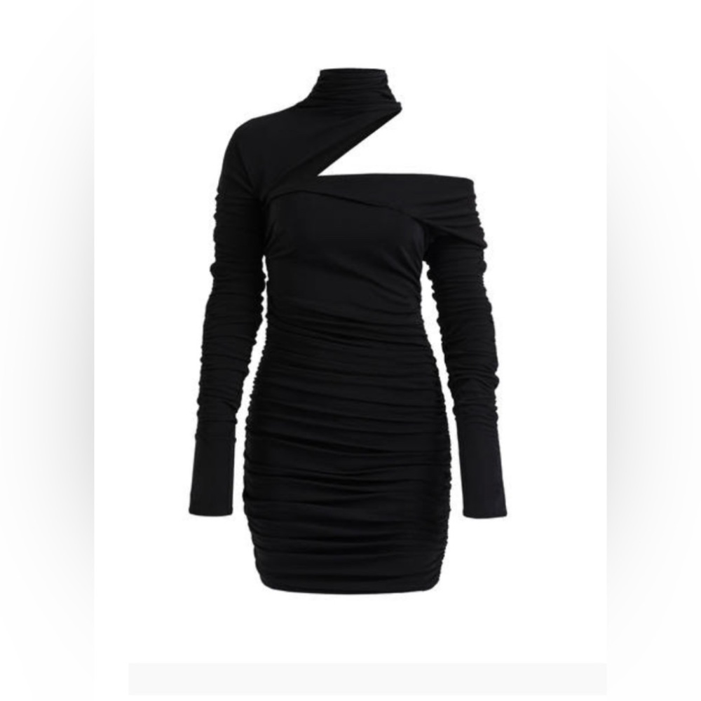 BNWT. Mugler x H&M Black Asymmetrical in Small
